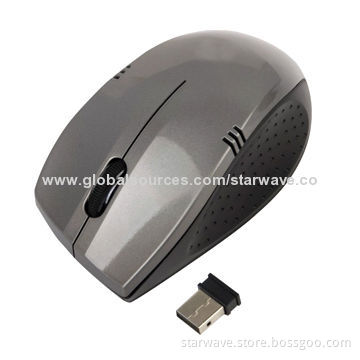 2.4GHz Flat Design Low-cost Wireless Mouse, Made of ABS